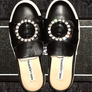 KARL LAGERFELD PARIS ELLE SLIP-ON MULE SNEAKER